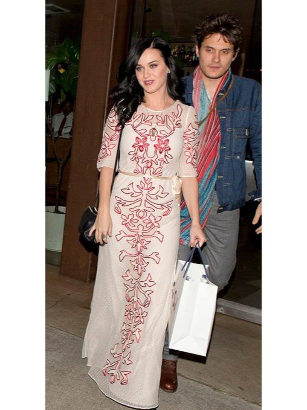 Alice by Temperley NWT Floria Long Dress in Red Mix size 4 ASO Katy Perry